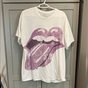 The Rolling Stones White Tee with Gray Logo
